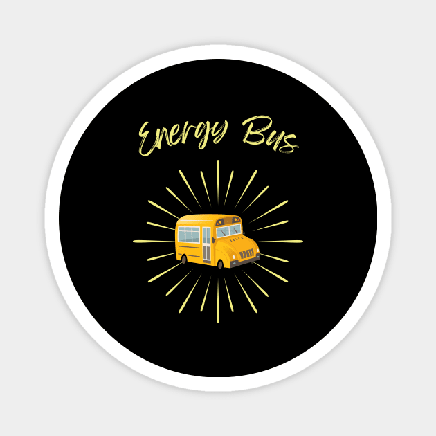 Energy Bus - Yellow Bus Magnet by Double E Design